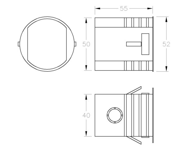 CAJA BALIZA ø52X55 AP000000 Iverlux Alumbrado de emergencia